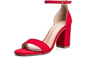COASIS Women's Chunky Block Heels Open Toe Ankle Strap 3.5 Inch Heeled Sandals