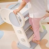 AIYAPLAY Toddler Slide Foldable Indoor Outdoor Grey PE PP 1.5-3 Years Old view 9