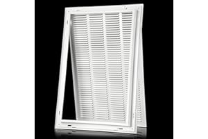 NATURE DU 20"Wx30"H Return Air Grille [Duct Opening Size] Return Vent Cover for Wall or Ceiling,Steel Return Air Grill Removable Face/Door for 1 inch Filters (20"W x 30"H [Duct Opening])