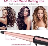 JAETON Hair Curling Wand 13-25MM Ceramic Conical Rose Gold Dual Voltage view 3
