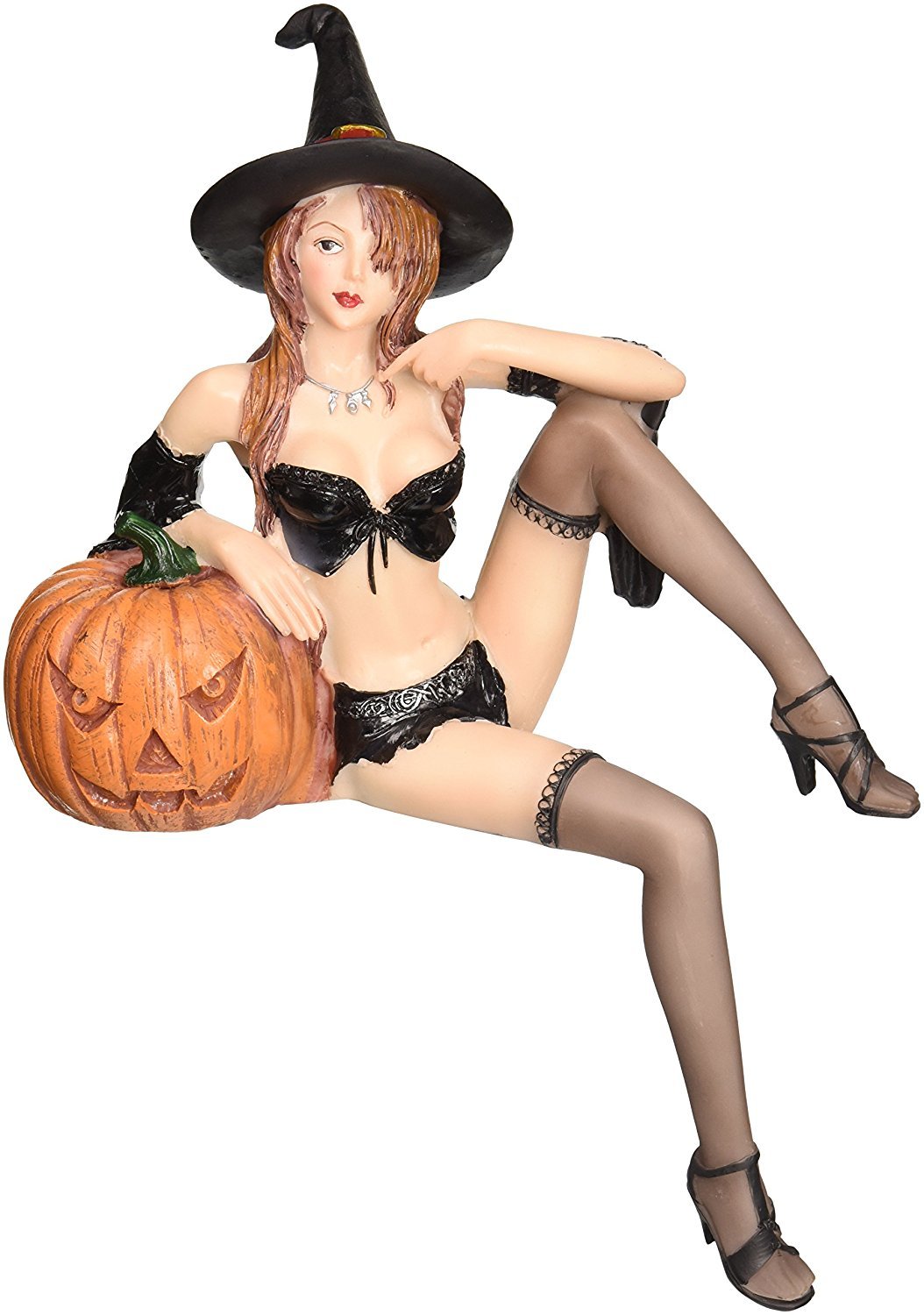 Design Toscano CL6092 Halloween Temptress Witch Shelf Sitter Statue - Wicked Witch Figurine - Halloween Prop
