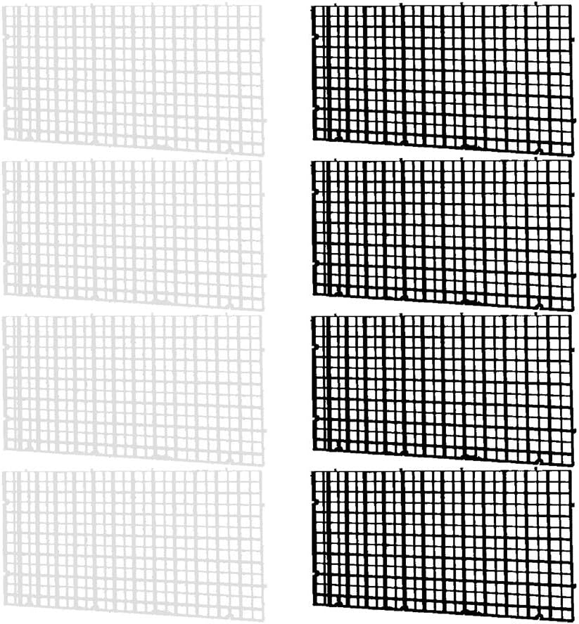 RMISODO 8 Pieces Grid Divider Tray Plastic Aquarium Fish Tank Divider Isolation Board