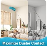 Fogray 2026 Upgraded Extendable Feather Duster Telescopic Soft Silicone Cap Sky view 2