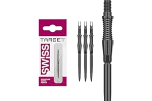 Target Darts Swiss Point Storm Dart Points, RST (3 Pack Set of Tips) 30MM/35MM/42MM – Gold/Silver/Black | Change Dart Points, Swiss Storm Points, Professional Darts Accessories