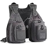 FLYDWV Breathable Fishing Vest for Men Women, Multi-Pocket Adjustable Outdoor Fly Fishing Vest for Trout Fishing and Angling