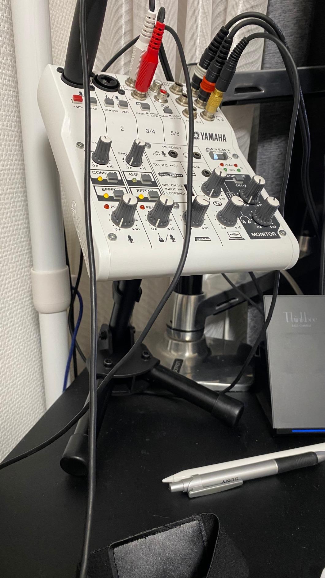 YAMAHA AG06（値下げ‼️12,000円）マイクスタンドアダプタ付