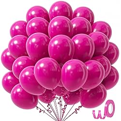 Awenztech Hot Pink Balloons 12 inch, Hot Pink Latex
