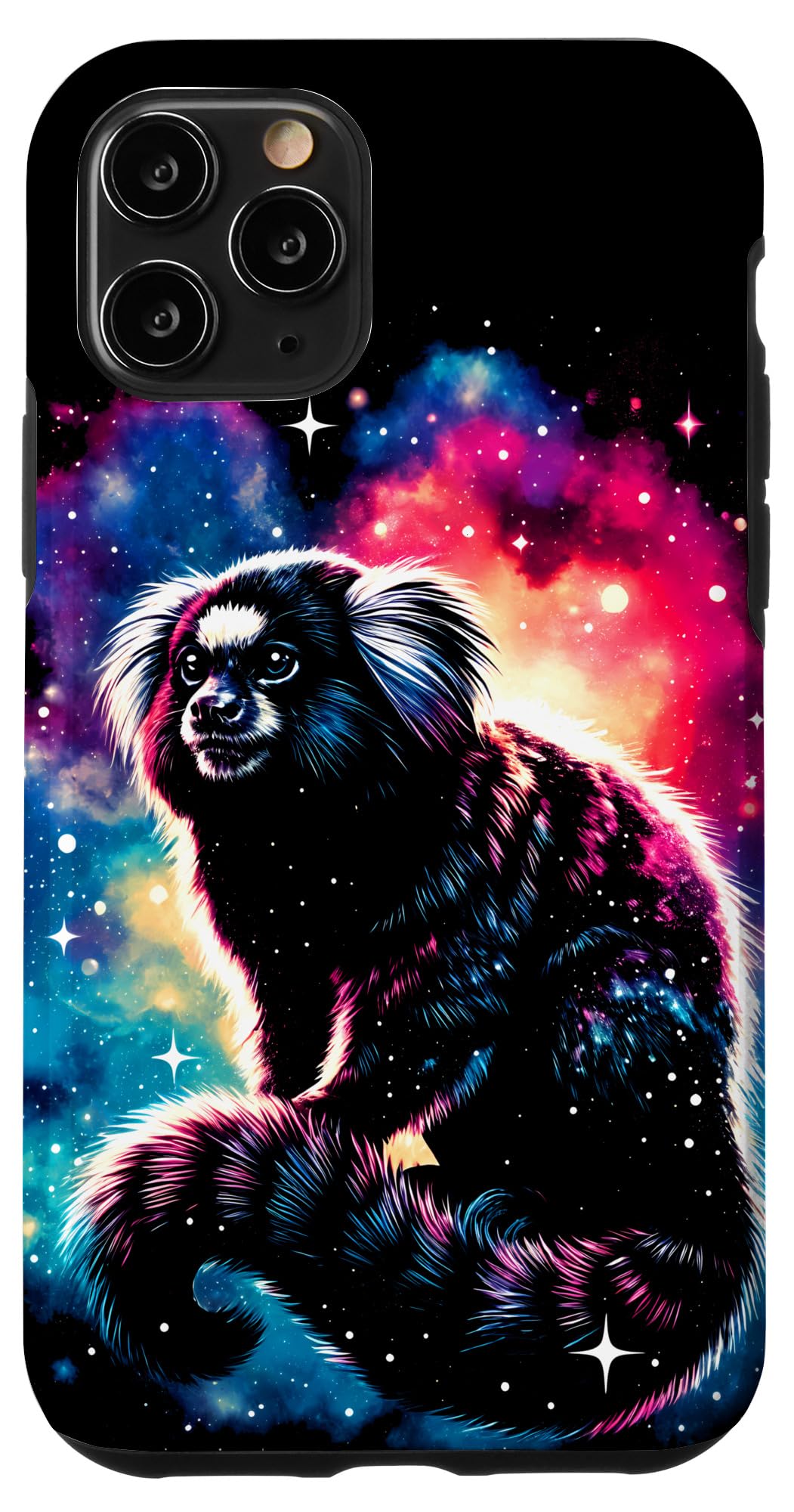 iPhone 11 Pro Cool Cosmic Marmoset Monkey Galaxy Graphic Space Art Case