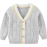 Toddler Boys Cardigan Sweater Boys Long Sleeve V-Neck Cotton Sweater Kids Jacket Knit Button Tops Outwear for Fall Winter