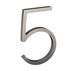 nanlyiau 5in 3D Adhesive door number house numbers