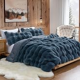 Coma Inducer Snowball Giant Oversized King Comforter Set - Teal Tide Navy