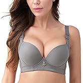 FallSweet Padded T Shirt Bras for Women Push Up Comfort Underwire Brassiere 34A to 44C
