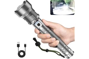 LYLTING Rechargeable LED Flashlights High Lumens, 900,000 Lumen Brightest Flashlight with 5 Modes and Waterproof, Long Lasting Powerful Handheld Bright Flashlight for Emergencies Camping