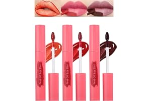 LYSDEFEU Peel Off Lip Tint Stain 3pcs Set,Tattoo Lip Liner Stain with Matte Finish,Lip Gloss Long Lasting Waterproof Smudge Proof Nonstick Cup Tinted colored Lip Stain,Lip Makeup Gift for Women-01+03+05