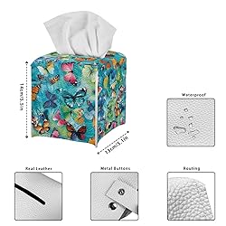 Talayituse Colorful Butterfly Print Tissue Box