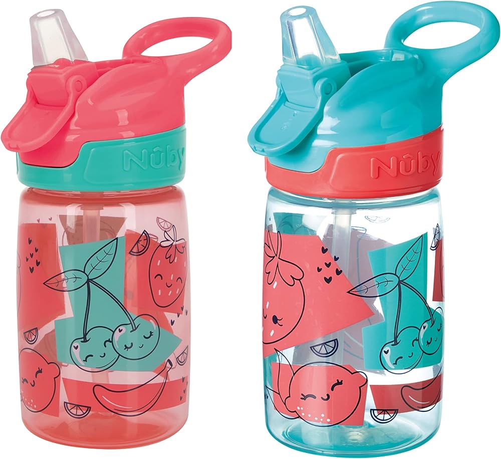 Nuby Incredible Gulp Water Bottle 360ml No Spill Active Toddler Sippy Cup