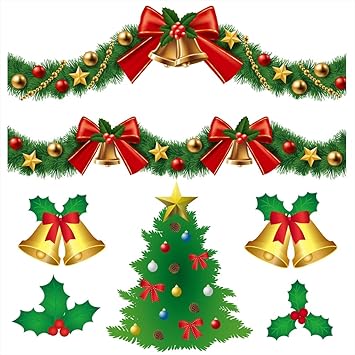 Amazon Co Jp ウォールステッカー クリスマス 飾り 30 30cm シール式