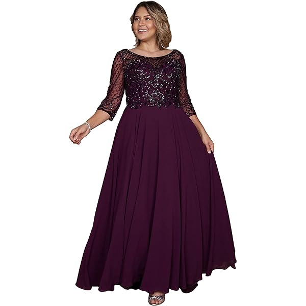 dylan & davids long sleeve formal fitted evening dress Dylan & Davids Long Sleeve Hand Beaded Mother of The Bride Dress – The Dress  Outlet main image 0