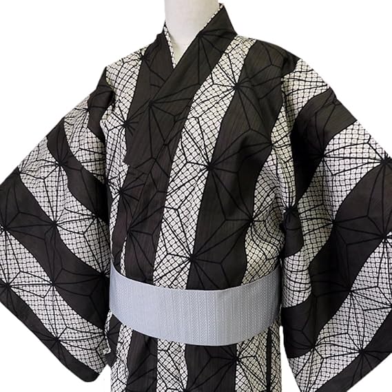 Amazon 着物美人 男浴衣 変り織り 男性用 メンズ グレー 角帯 下駄 巾着 信玄袋 4点セット 紳士 男夏着物 L 173cm 黒緑褐色系 生成り 浴衣 通販