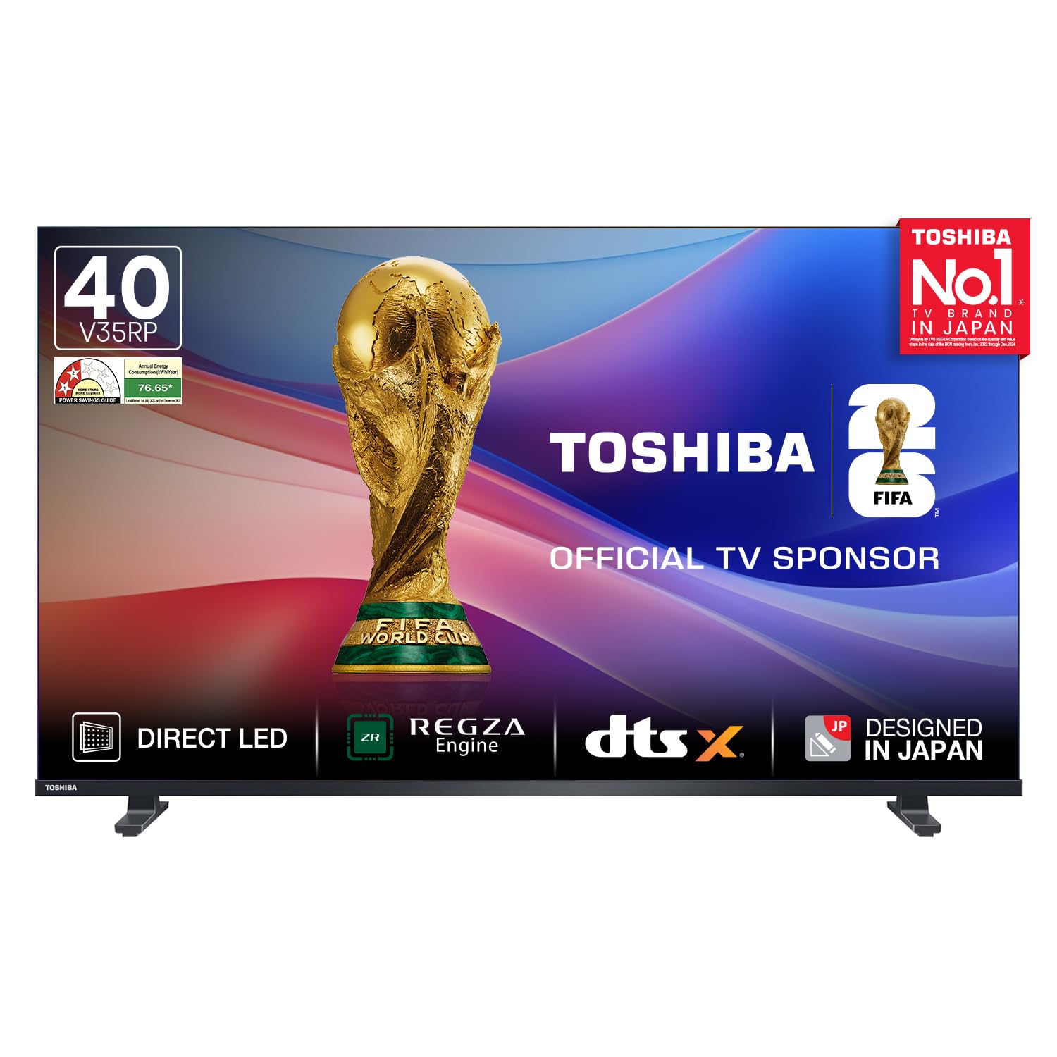 Toshiba 100 cm (40 Inches) HD Ready Smart LED TV | Dolby Audio & DTS Virtual:X | Game Mode | REGZA Engine | VIDAA OS | 40V35RP (Black)