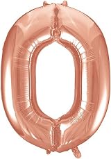 Unique Rose Gold Number 9 Shaped Large Foil Balloon 86cm view 3