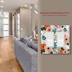 Rustic Floral Boho Colorful Flower 2 Gang Rocker