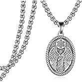 Hantuorui Metatron Cube Necklace 925 Sterling Silver Metatron Talisman Necklace Amulet Medal Archangel Proteccion Jewelry for Men Women