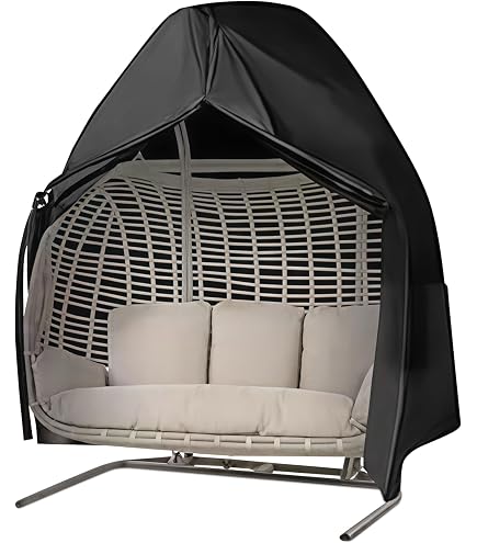 Housse De Protection Pour Chaises De Jardin Empilables – Oxford 210D, Imperméable, 114x85x65 Cm, Noir, Jusqu'à 6 Chaises