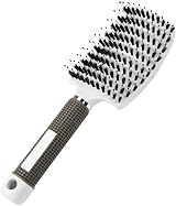URAQT Hair Brush Boar Bristle Paddle Detangler for All Hair Types Red view 8