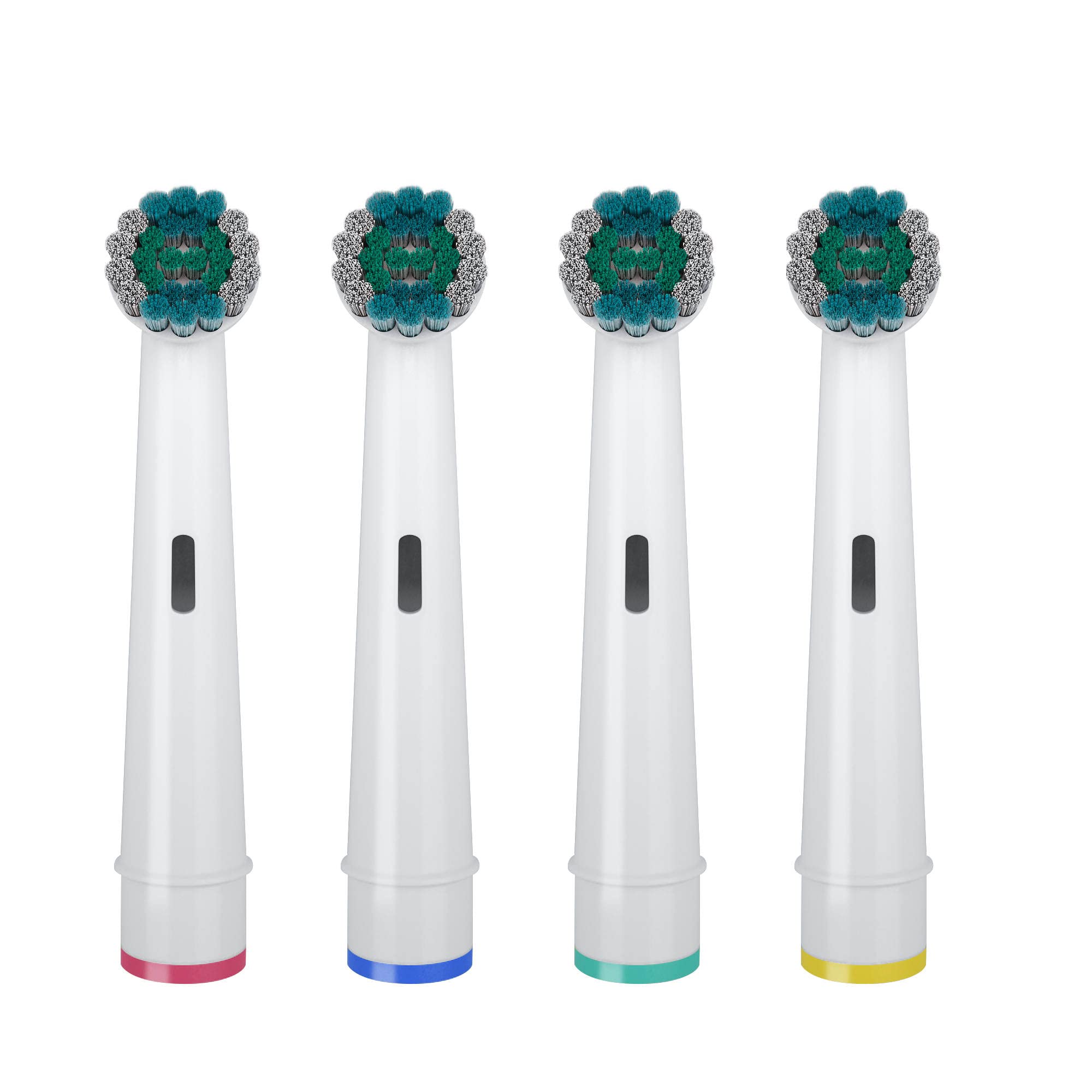 qtlines Replacement Toothbrush Heads | Compatible Heads for Toothbrushes Series Cross Action Triumph Smart Series 5000 (White, 4 Pcs)