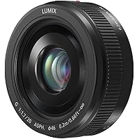 Panasonic H-H020A LUMIX G Ultra-Portable Pancake Lens, 20mm/F1.7 ASPH F1.7 Briightness Fixed Focal Length Produces Bright Pho