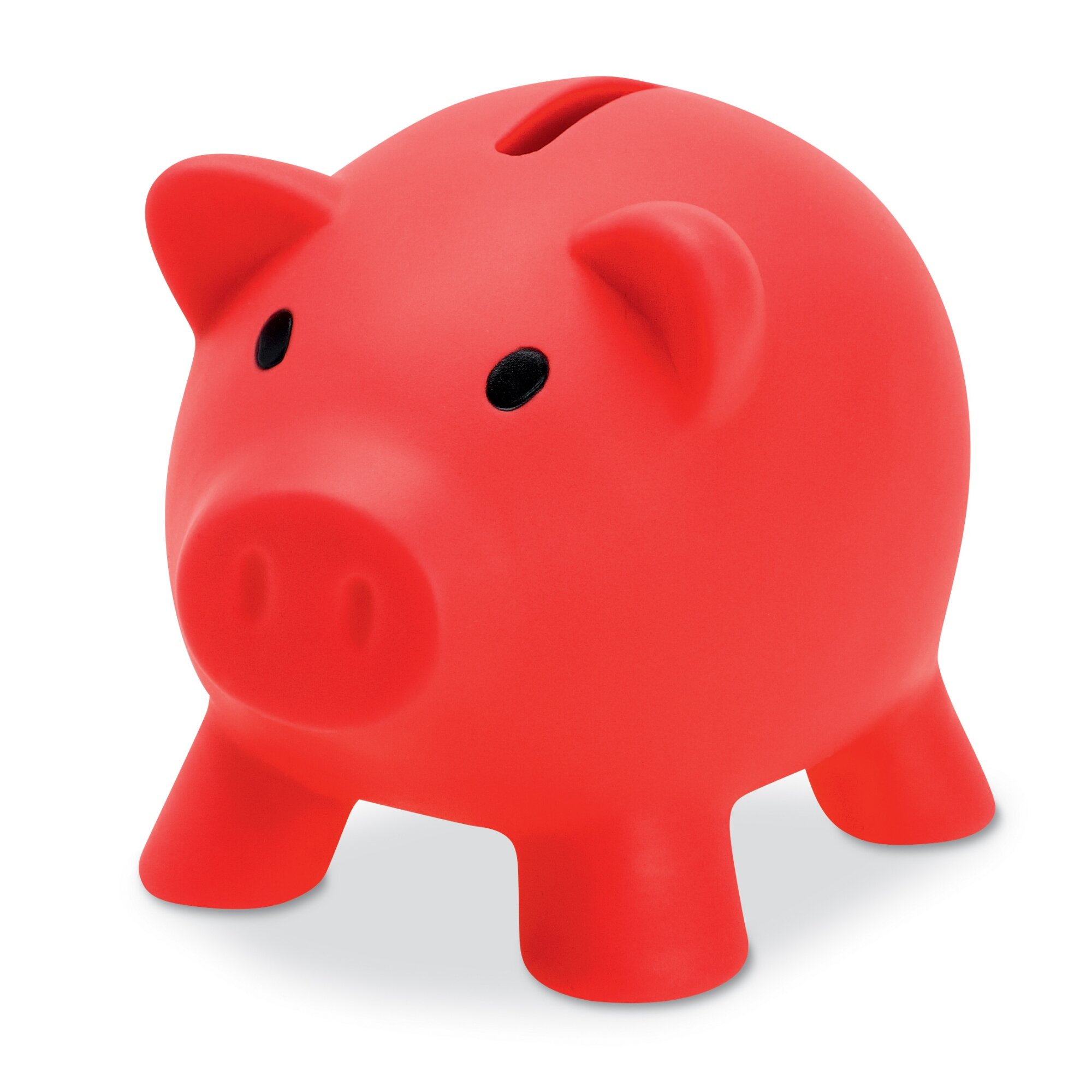 PromotionGift - Plastic Piggy Bank/Money Box for Savings Coins - red