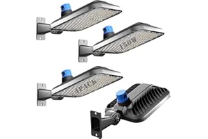 BULBEATS Upgraded 150W LED Parking Lot Light Outdoor (21000LM Eqv 600W HID/HSP) LED Pole Light with Arm Mount Dusk to Dawn, IP65 LED Stadium Light Energy Saving Upto 1100KW*4/Y(5Hrs/Day) -4Pack 7Yrs Warranty