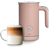 COOK WITH COLOR 4-in-1 Electric Milk Steamer and Frother - 2-Minute Heating and Frothing, Hot and Cold Foam Maker for Coffee,
