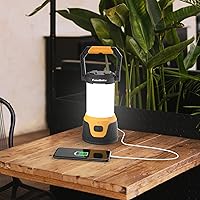 EverBrite Camping Lantern Rechargeable, 1000LM Camping Light, 5 Lighting Modes LED Lantern, 4400mAh Power Bank Perfect for Hu