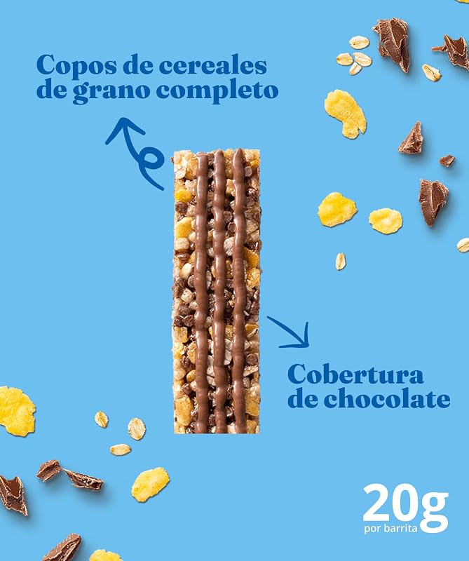 Barras de Cereais 0% Chocolate ao Leite, 10x6x20 g