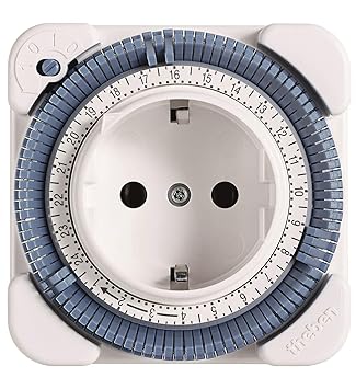 Theben 0260030 theben-timer 26 - analoge Zeitschaltuhr, Steckdosen-Schaltuhr, Zeitprogrammstecker, weiß (1)