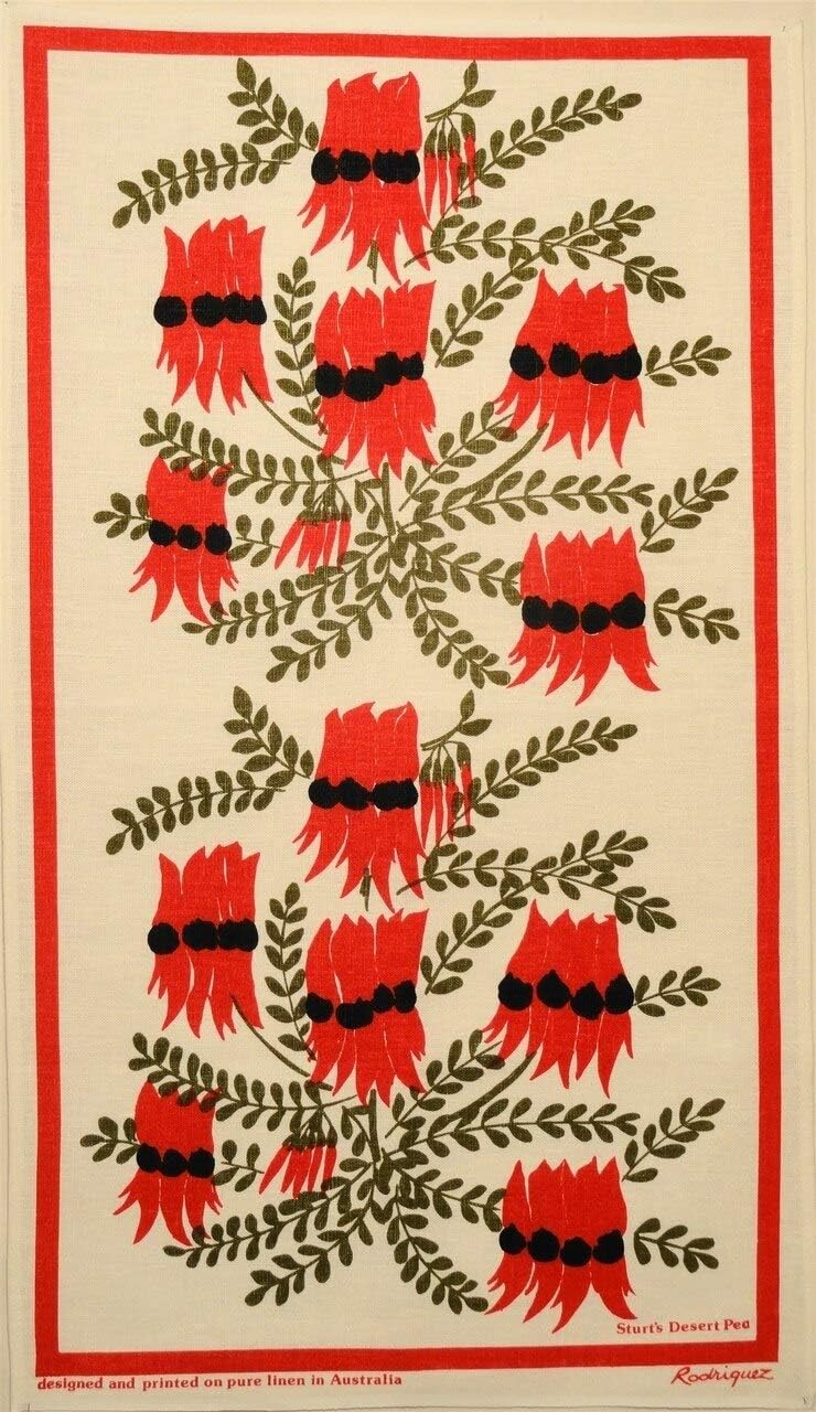 Rodriquez Australian Sturt's Desert Pea Tea Towel