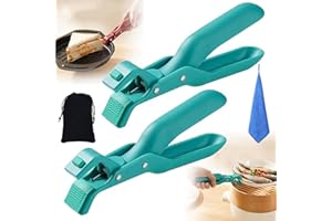 2026 New Hot Plate Gripper, Anti Scald Plate Gripper, Multi-Purpose Silicone Non-Slip Bowl Holder Clip for Kitchen (A-Blue*2)