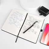 Lefute A5 Hardback Notebook PU Leather Journal 200 Pages Black view 6