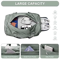 wassdins Gym Bag for Women Men, Sport Duffle Bag