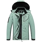 MOERDENG Women's Waterproof Snow Ski Jacket - Warm Winter Coat Insulated for Snowboarding, Mountain Hiking