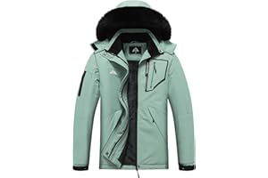 MOERDENG Women's Waterproof Snow Ski Jacket - Warm Winter Coat Insulated for Snowboarding, Mountain Hiking