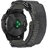 Compatible With Garmin, Watch Band, Camouflage Super Rugged Nylon Sports Strap With Woven Loop Design, For fēnix/Forerunner/Vivoactive/Approach/MARQ/quatix/D2 Series Tough Replacement Band For Men