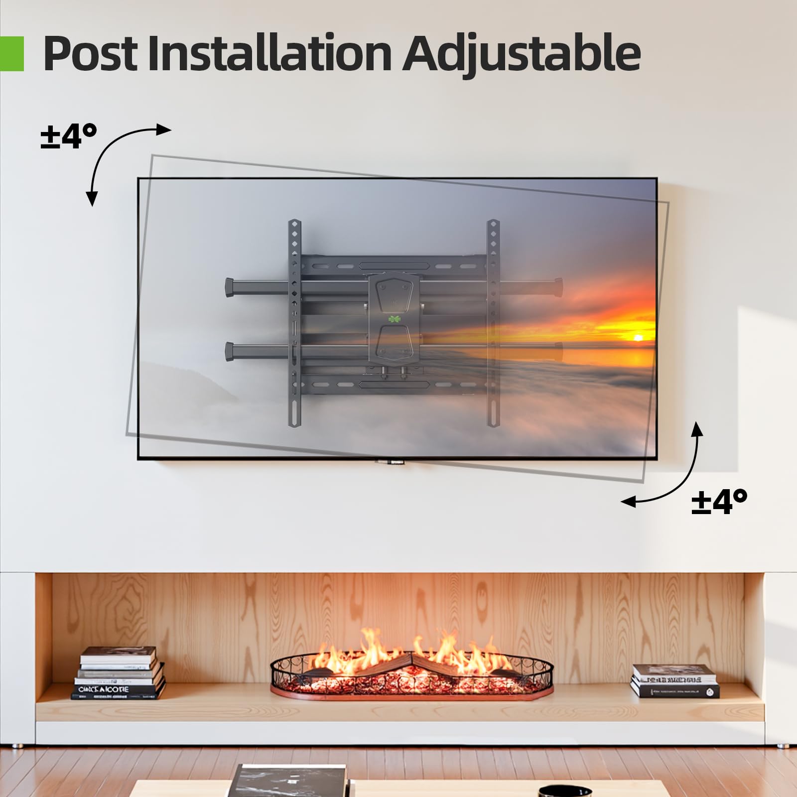 USX MOUNT Full Motion TV Wall Mount for 42-80 Inch TVs up to 120lbs, TV Bracket with Articulating Swivel Tilt Extension Leveling, Television Mount for Max VESA 600x400mm Fits 12/16