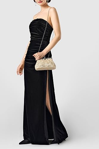 BABEYOND avondhandtas voor dames - vintage avondtas, accessoire voor vrouwen, Gatsby jaren 20, kralen, pailletten, parel, Wit, One Size BABEYOND avondhandtas voor dames - vintage avondtas, accessoire voor vrouwen, Gatsby jaren 20, kralen, pailletten, parel, Wit, One Size
