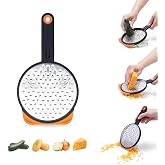 Dreamfarm Ograte Double Sided Cheese Grater - 6mm Coarse Grating, Orange | Multi-directional handheld food and vegetable shre