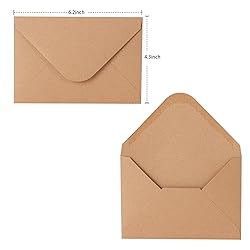 V-flap Kraft Envelopes, 50 Pack, 4 x 6 Inch, A4