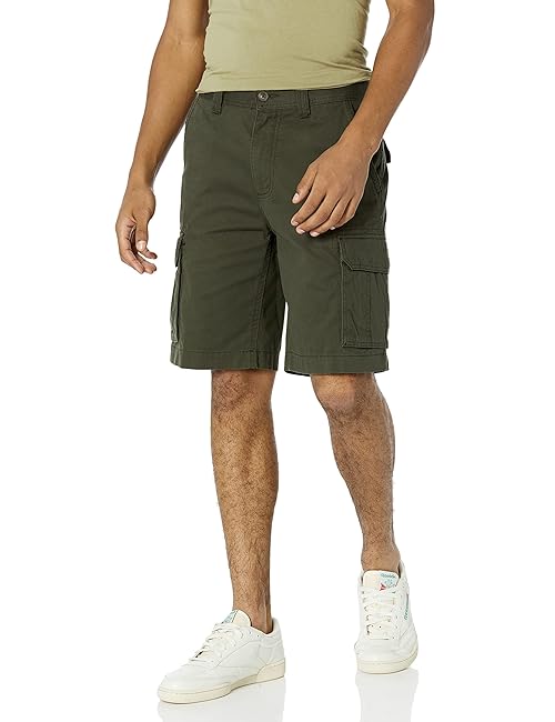 Amazon Essentials Men's 10" Classic-Fit Cargo Shorts (Available in Big & Tall), Dark Olive, 33