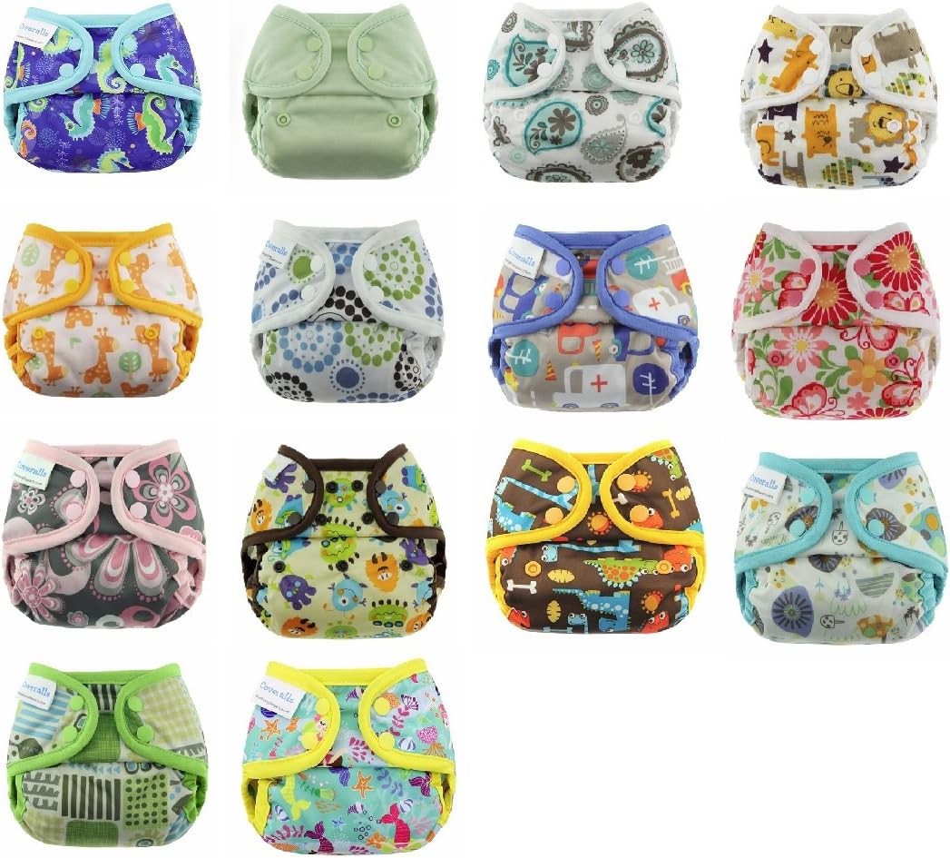 Blueberry Diapers Mini Coverall Cloth Diaper Set of 3 - With Snaps